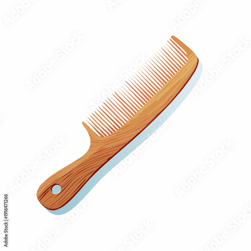 A beautifully crafted wooden comb, an eco-friendly hair accessory perfect for smooth detangling and everyday grooming rituals, promoting healthy and lustrous hair