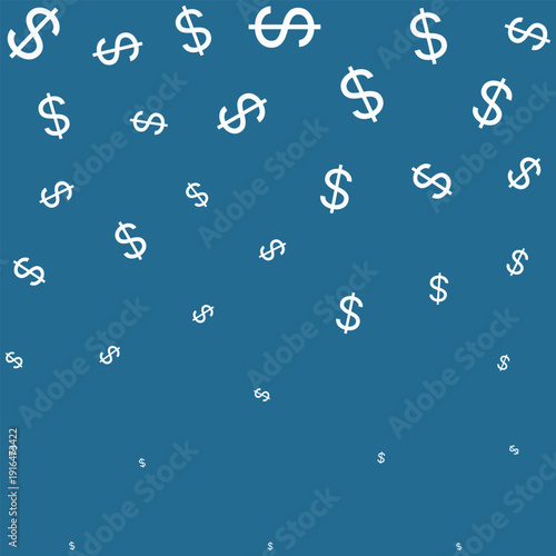 Falling United States Dollar Blue Pattern
