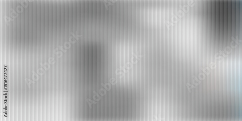 Ribbed metal glass with 3D texture effect and abstract fluted panel. Reeded polycarbonate with striped gradient and ripple blur. Silver acrylic tile with frozen light and vintage overlay.