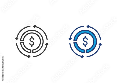 Return Of Investment Icon Set Multiple Style Collection