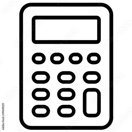 A simple line drawing of a calculator
