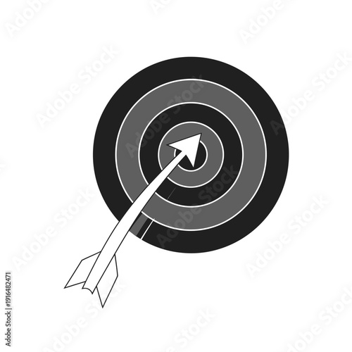 Arrow hitting the bullseye on a target, representing success and accuracy