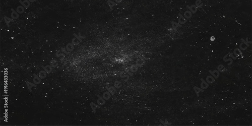 A seamless loop of falling stars and snowflakes descends through a dark winter night sky filled with a cold blue galaxy nebula and shimmering cosmic dust