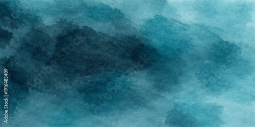 A motion of light and dark clouds creates an abstract blue sky texture, forming a nature backdrop where the cloudscape meets the color of a distant ocean