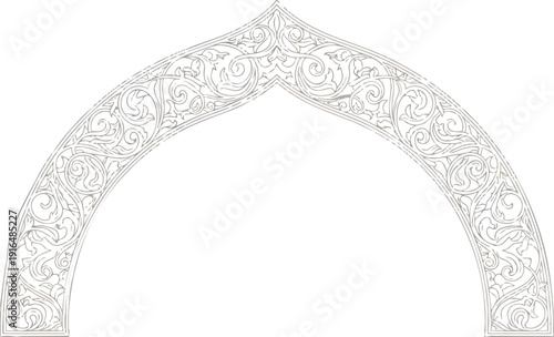 Intricate Archway with Detailed Ornate Design.