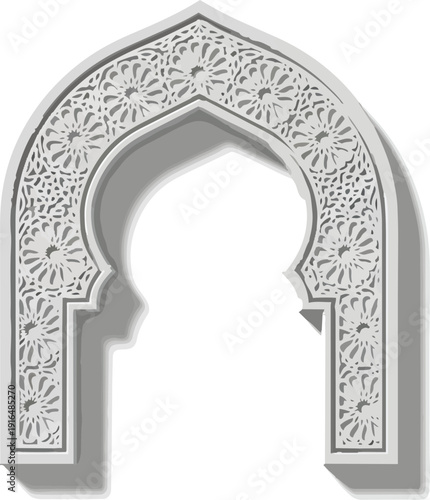Ornate Archway with Intricate Islamic Design.