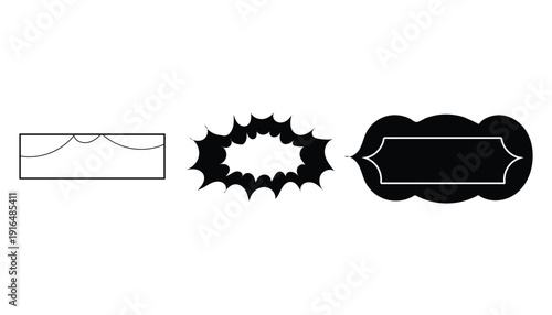 Three unique border designs for photo editing and graphic design