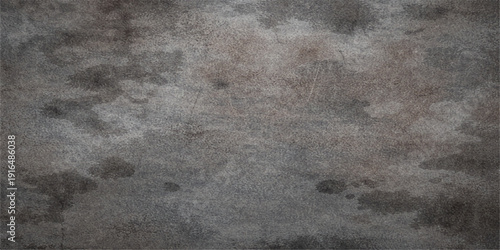 A dark vintage background features an aged grunge paper texture with a dirty, rough stone surface and antique gray pattern for a weathered material backdrop