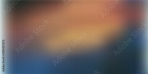 Red orange yellow ribbed glass. Vector ribbed glass texture background. Mesh gradient. acrylic ribbed bath surface. Reeded glass background semitransparent overlay. Bath wall window