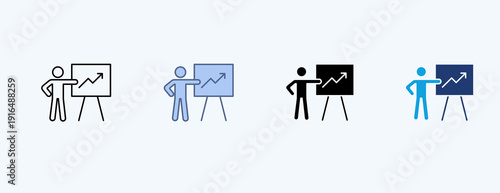 Coaching Multiple Icon Illustration Vector