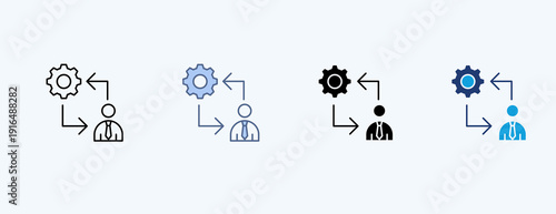 Change Management Multiple Icon Illustration Vector