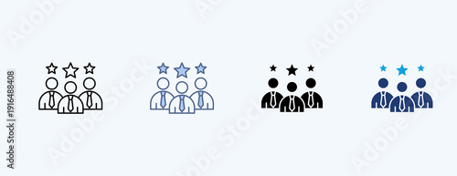 Team Multiple Icon Illustration Vector