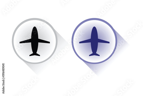 Minimal Airplane Line Icon

