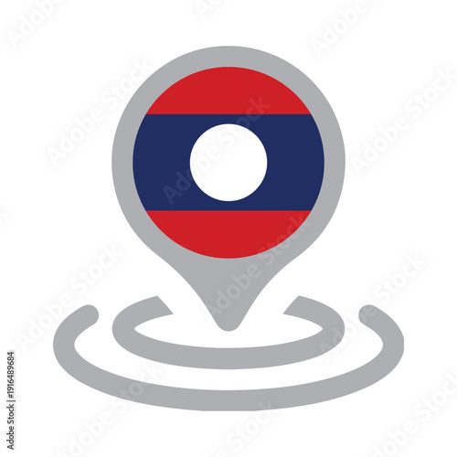 location pin or map pointer with a picture of the country's flag in the center. Laos flag image Free Download location pin or map pointer with a picture of the country's flag in the center. Laos flag image - GFXLoad