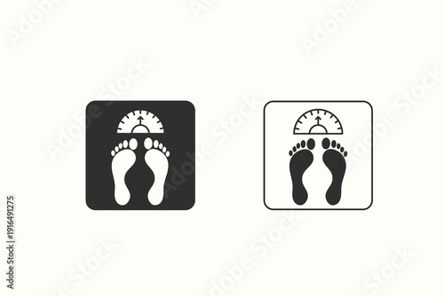 Body weight scale icon set.