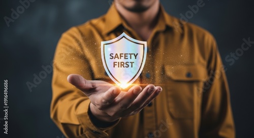 Professional presents glowing 