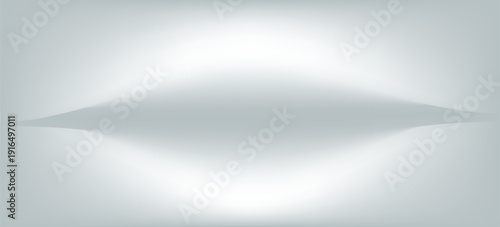 White grey studio room. Limbo light background. Abstract 3d gradient backdrop for product presentation. Minimal wall scene spotlight. Showcase, promotion display.