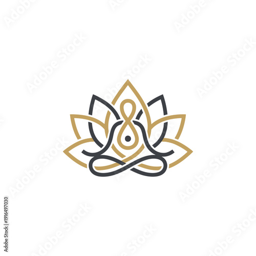 Lotus Flower Meditation Symbol Serene Yoga and Mindfulness.