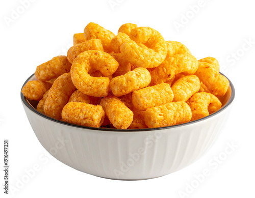 Bowl of crispy cheese snacks in shallow ceramic dish