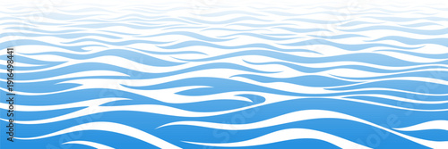 Ripples and water waves, sea surface, vector natural background, banner