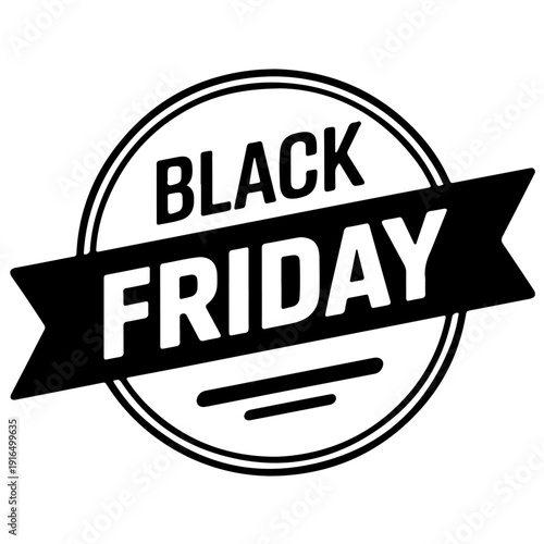 Black friday shopping sale discount logo