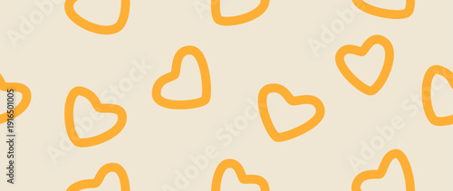 Vector seamless background. Minimalistic abstract pattern of hearts. Modern print. Ideal for textile design, screensavers, covers, cards, invitations and posters.