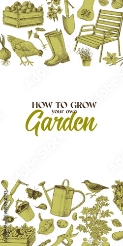 Horticulture and gardening horizontal banner