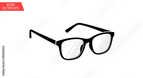 Black Framed Eyeglasses with Clear Lenses.