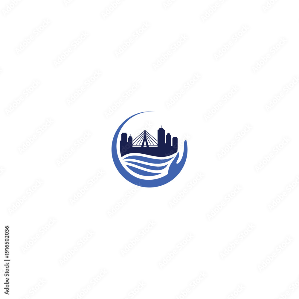 Obraz premium Cityscape Logo Design A Modern Urban Landscape Symbol.