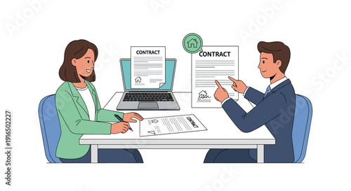 Business People Signing Contract Agreement 1.