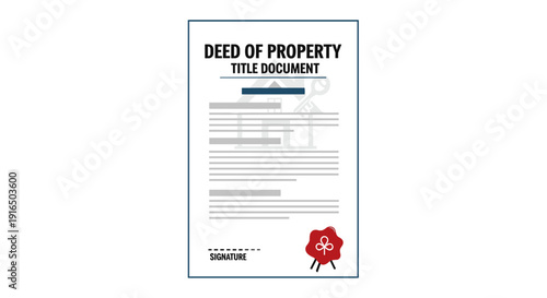 Deed of Property Title Document Template.