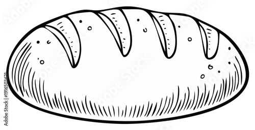 Illustrated loaf of bread