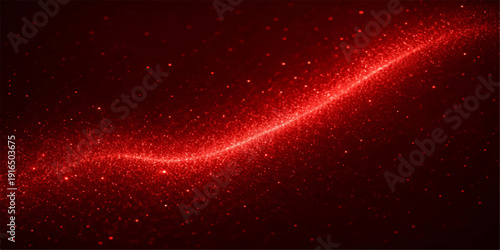 A vibrant red abstract galaxy background featuring glowing stars and nebula dust swirling through a dark cosmic universe of light and fantasy space design