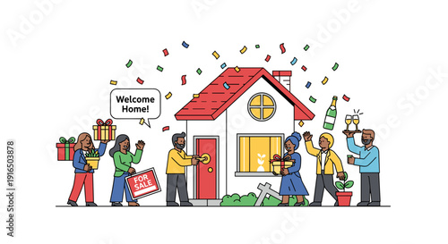 Family Moving into New Home Together 1.