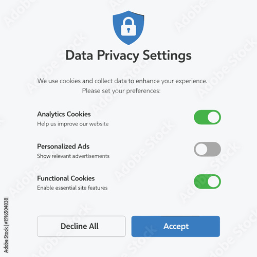 Data Privacy Settings Interface for Users