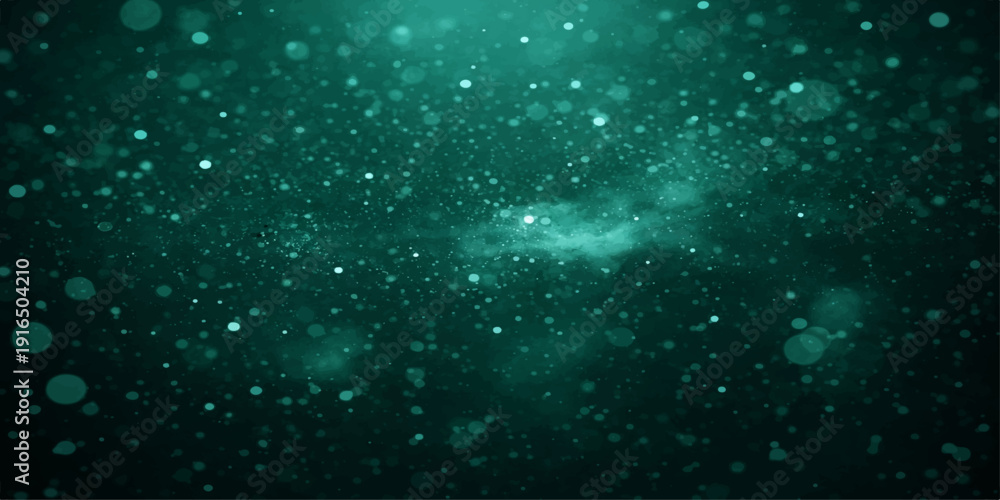 Obraz premium A loop animation of falling snow flakes and glowing particles creates a magic winter night texture with blue light and glitter patterns against a dark sky background