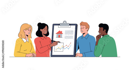 Group of People Discussing Business Plan.