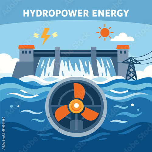 Hydropower Energy with Dam and Turbine Design