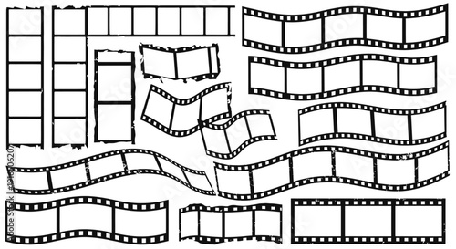 Film strips and frames illustration.