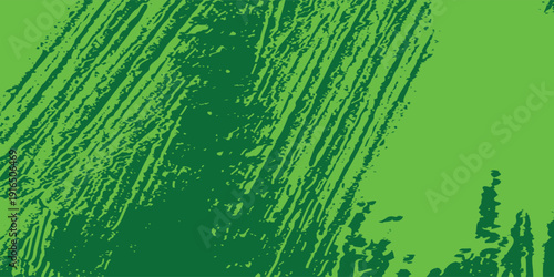 Abstract Black Background with Intense Neon Green Grunge Texture Strokes