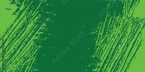 Abstract Black Background with Intense Neon Green Grunge Texture Strokes