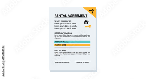 Rental Agreement Document Template with Details.