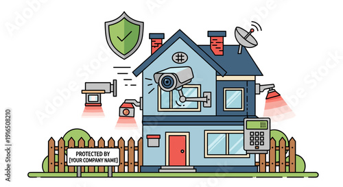 Secure Home with Protection Devices and Shield.