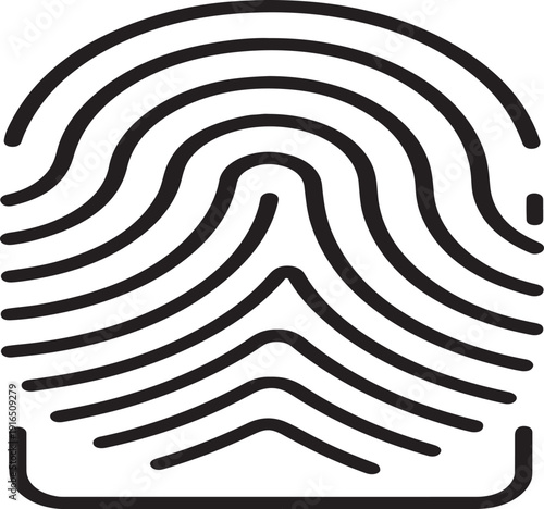 finger print fingerprint lock secure security logo vector icon illustration