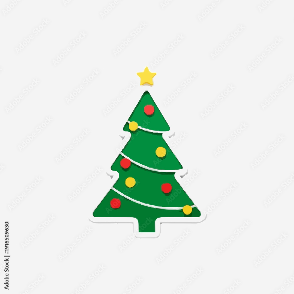 Fototapeta premium christmas tree vector illustration
