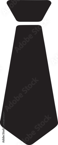 Simple black tie silhouette image for men's fashion or formal wear