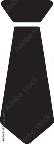Simple black tie silhouette image for men's fashion or formal wear