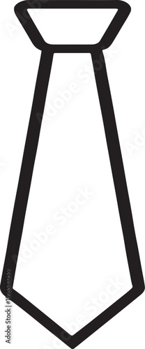 A tie icon bold outline vector illustration design
