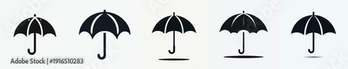 Vector silhouette of umbrella