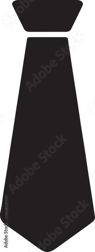 Simple black tie silhouette image for men's fashion or formal wear